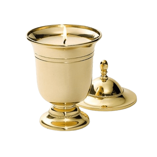 JULIP BRASS PLAIN CANDLE CONTAINER (POLISH)